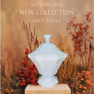 Vintage Milk Glass Paneled Grape Pedestal Nut Candy Compote MCM